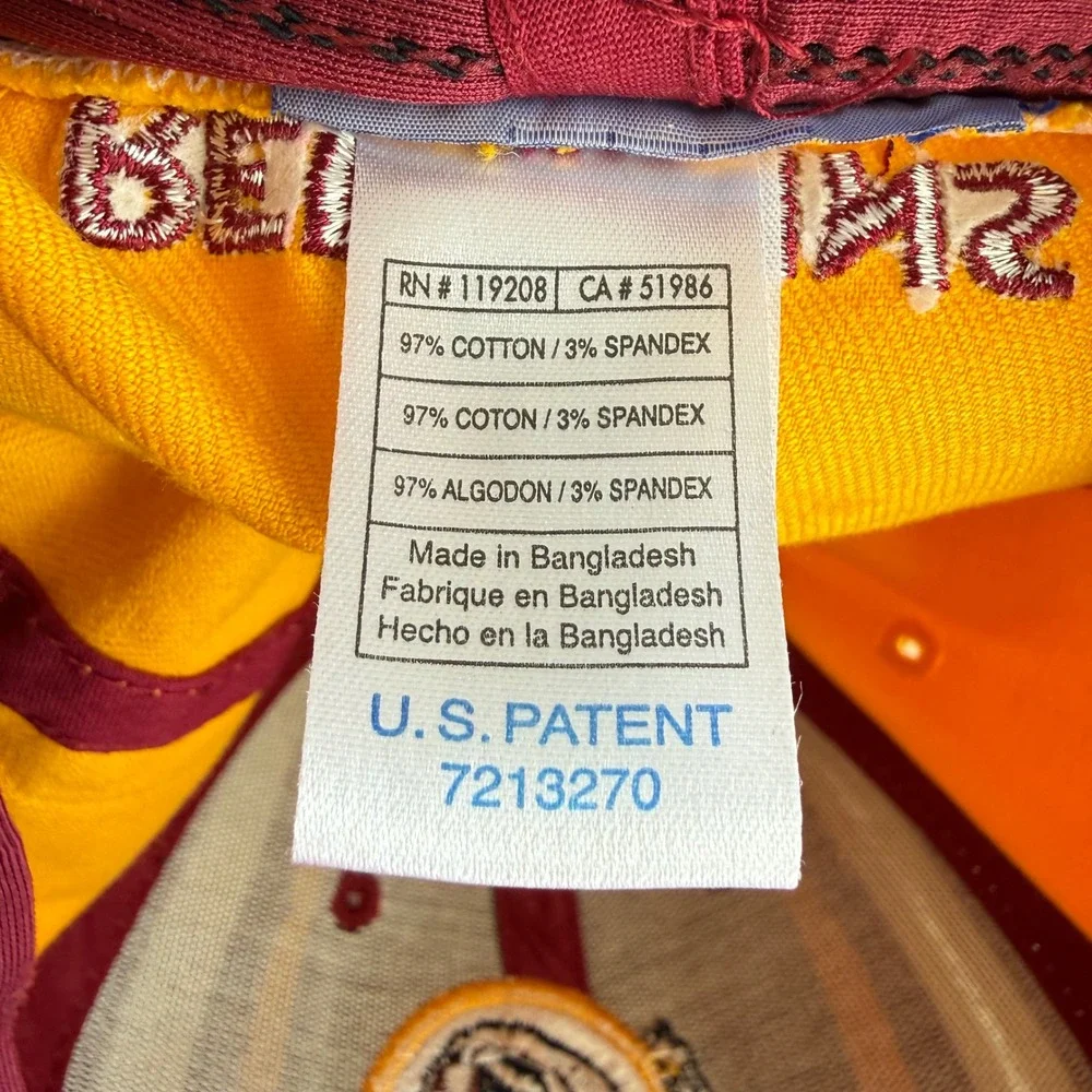 Vintage Redskins Hat Cap‎ Reebok NFL Equipment Adult One Size Gold Burgundy